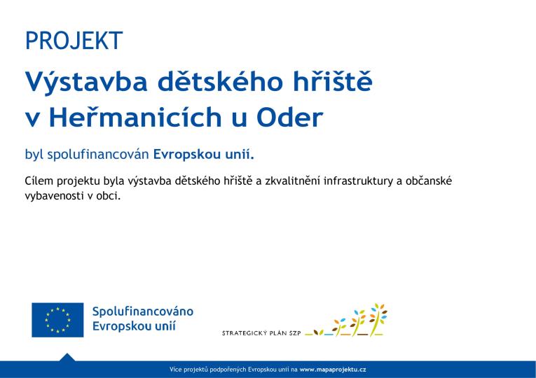 Dětské hřiště v Heřmanicích u Oder