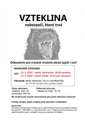 Pozvánka ke každoročnímu očkování v naší obci 