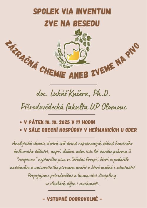 Zázračná chemie aneb zveme na pivo 10.10.2025